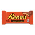 Reeses Peanut Butter Cups Bar, Full Size, 1.5 oz Bar, 2 Cups/Bar, PK36 44000
